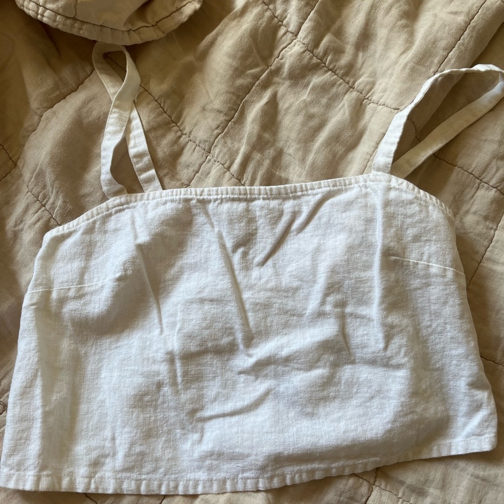 American Apparel Linen Crop Top